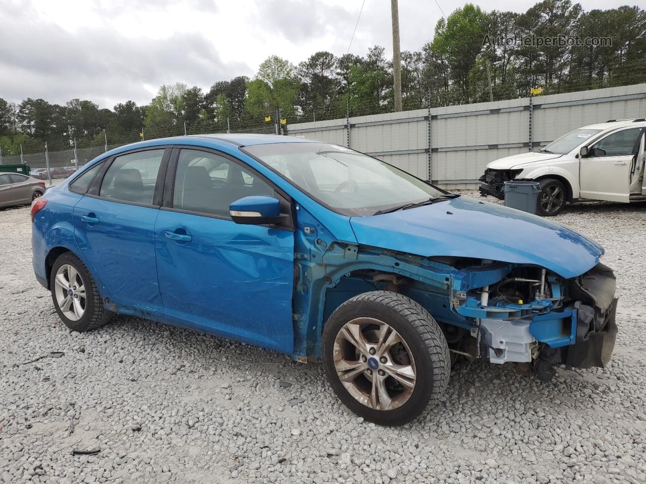 2013 Ford Focus Se Blue vin: 1FADP3F22DL281218