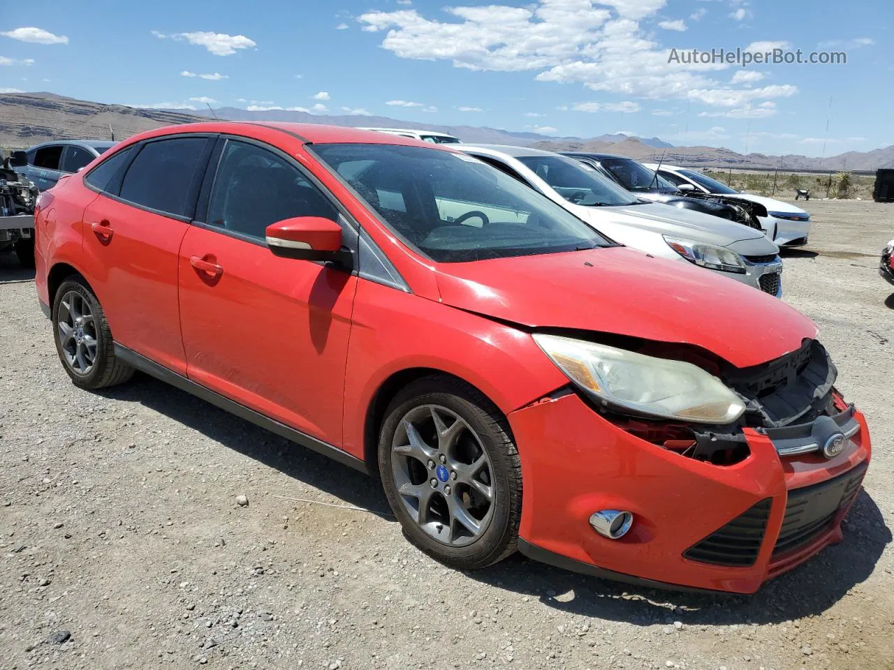 2013 Ford Focus Se Red vin: 1FADP3F22DL284958