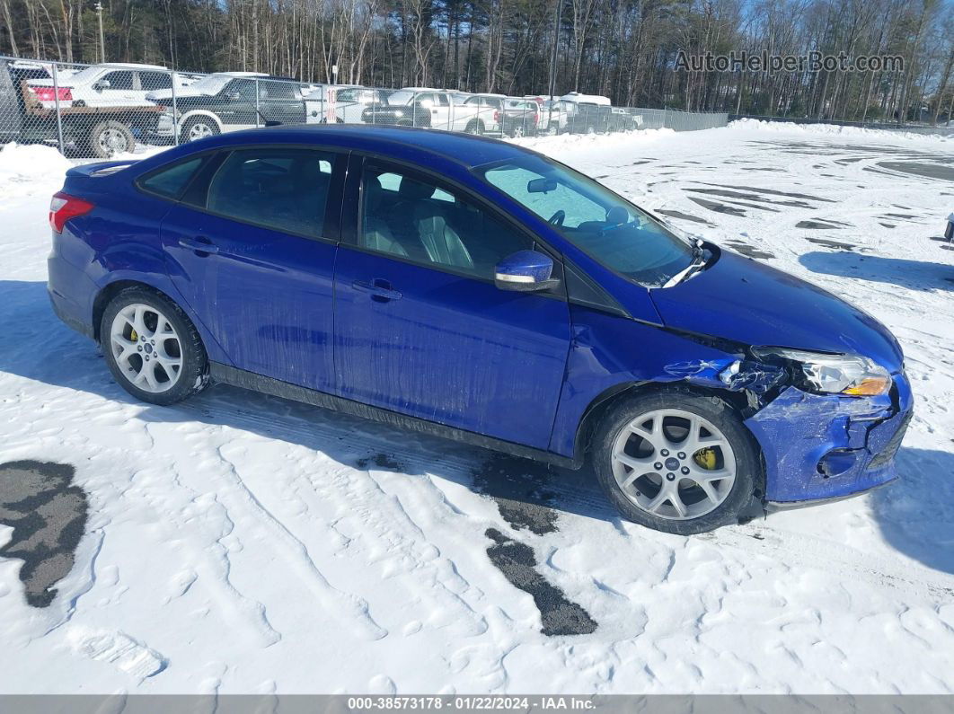 2013 Ford Focus Se Blue vin: 1FADP3F22DL326772