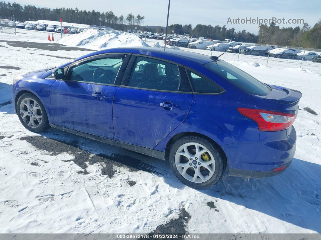 2013 Ford Focus Se Blue vin: 1FADP3F22DL326772