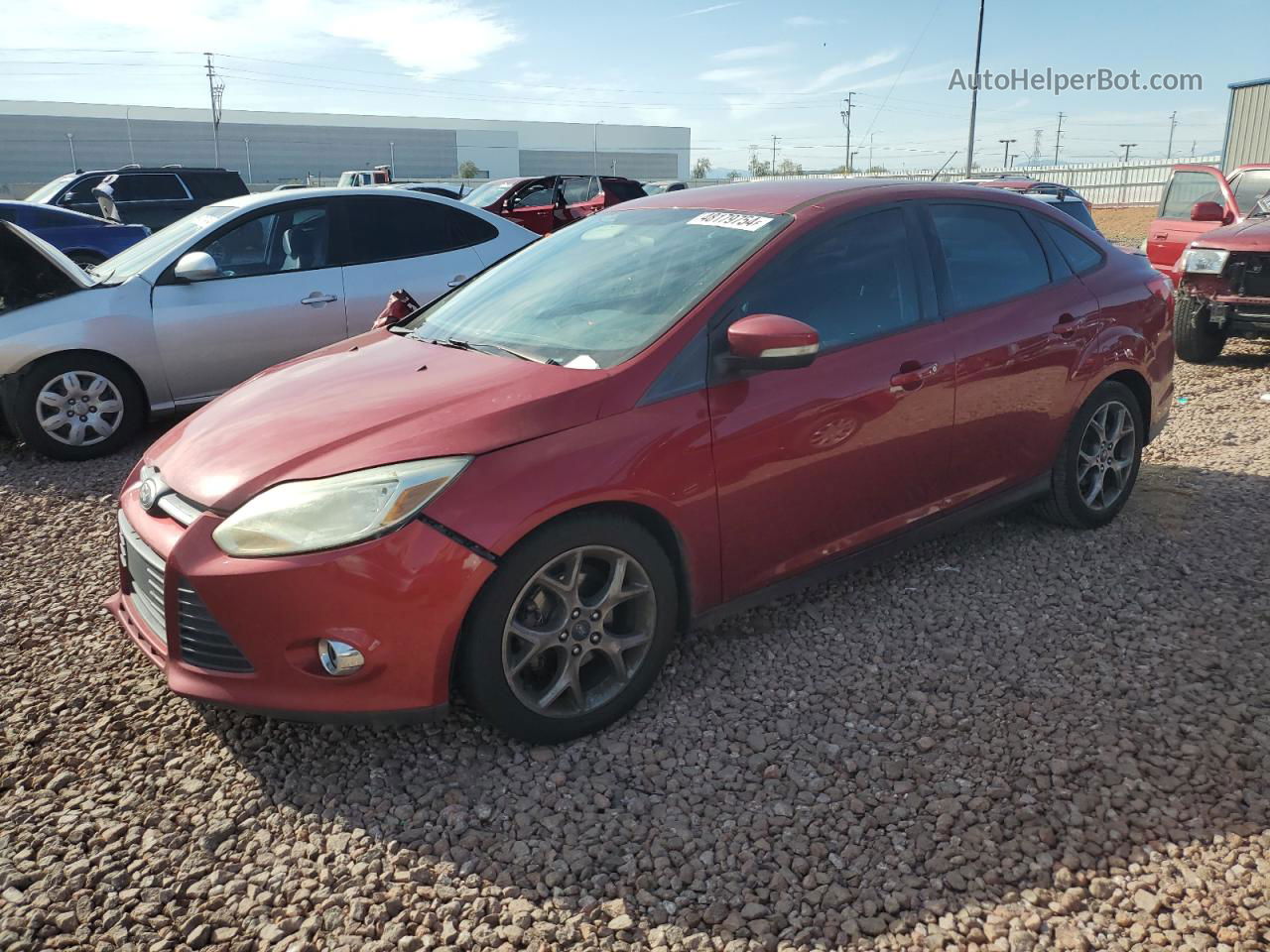 2013 Ford Focus Se Красный vin: 1FADP3F22DL353132