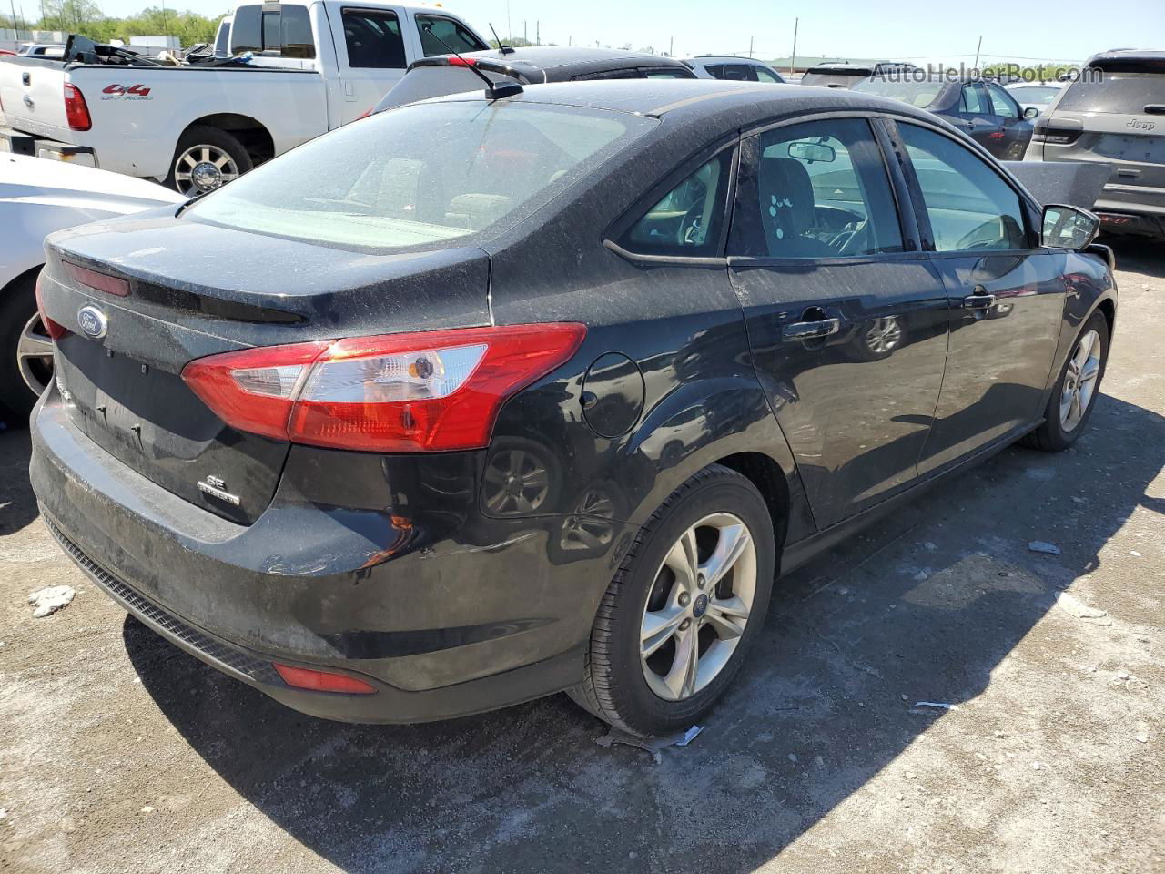 2014 Ford Focus Se Black vin: 1FADP3F22EL105531