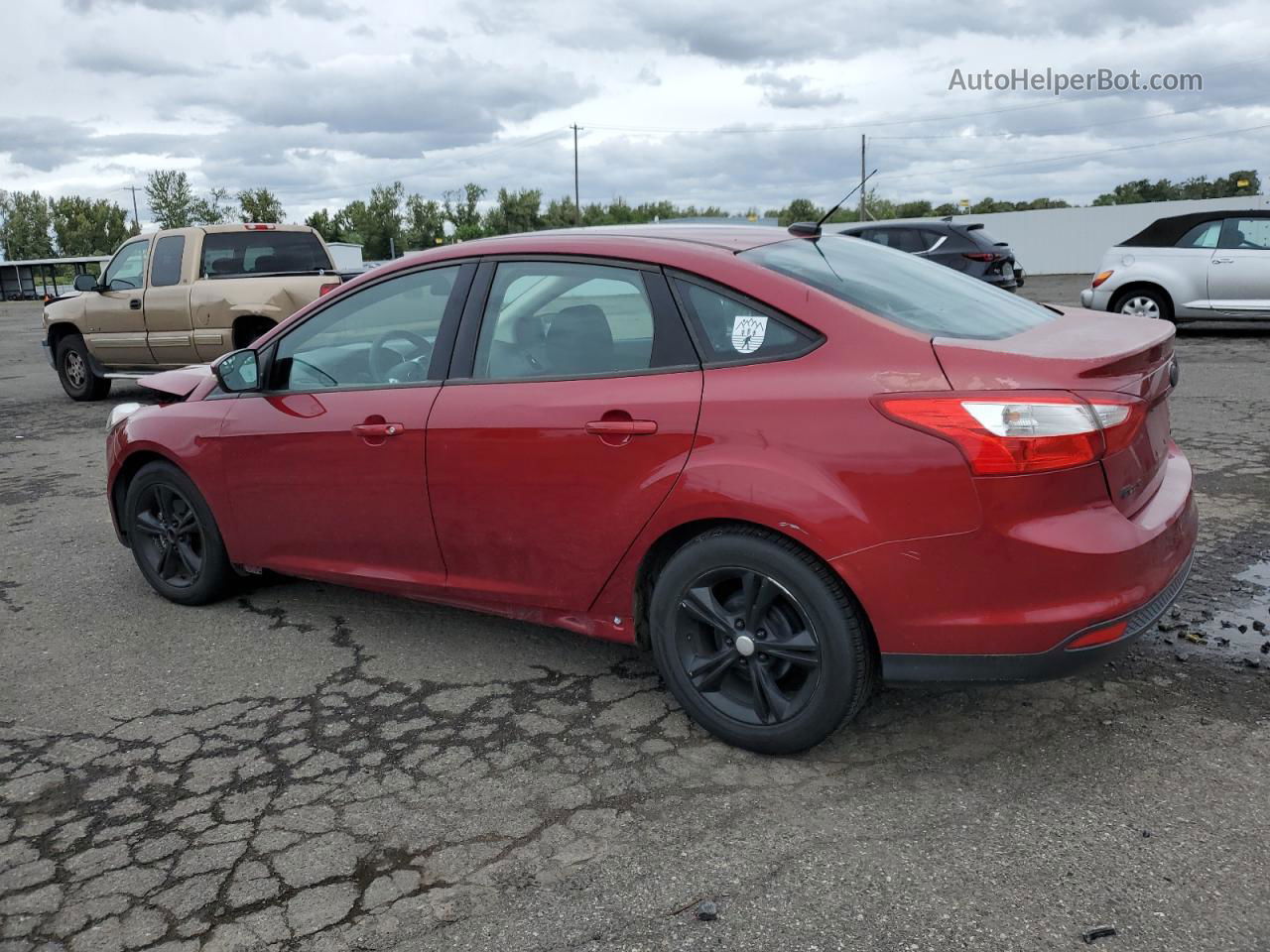 2014 Ford Focus Se Maroon vin: 1FADP3F22EL112415