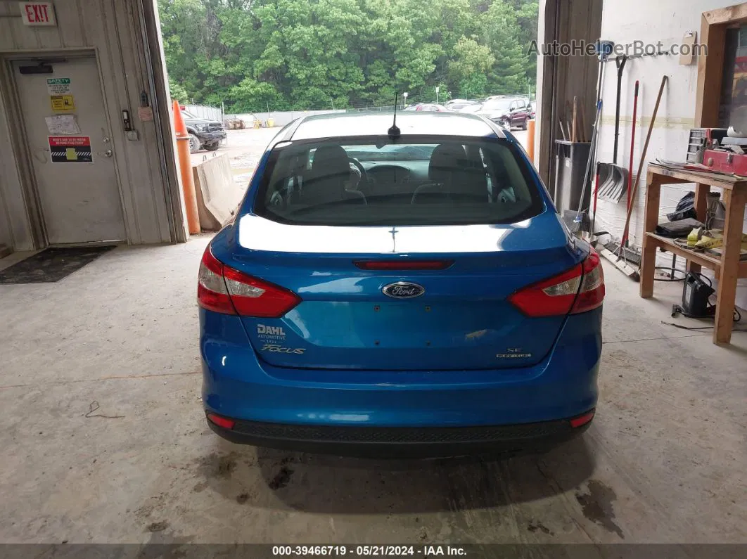 2014 Ford Focus Se Blue vin: 1FADP3F22EL113709