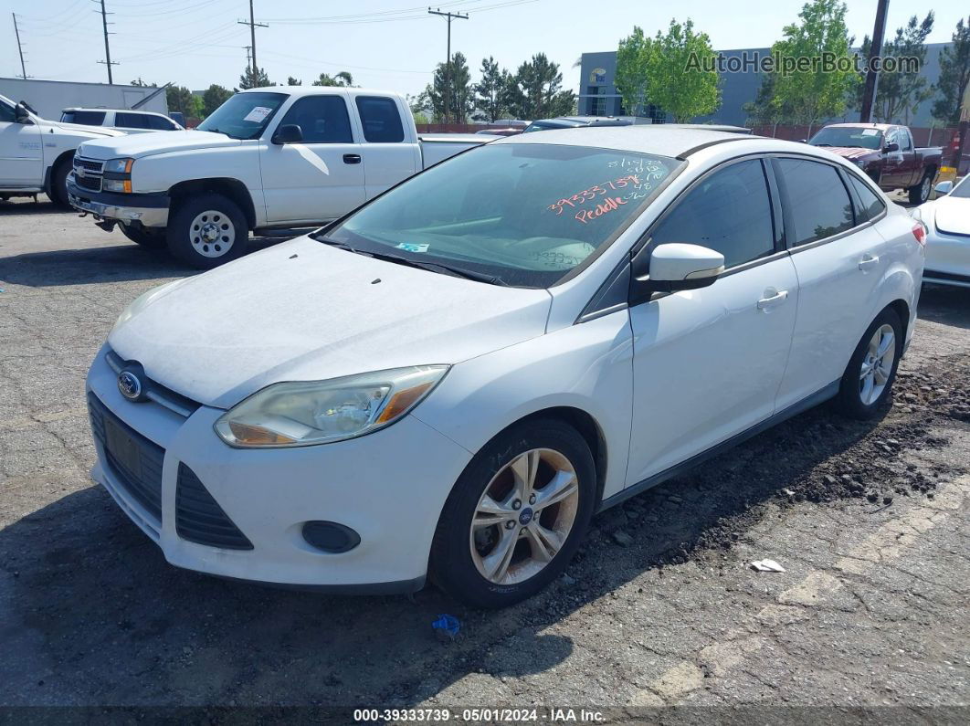 2014 Ford Focus Se White vin: 1FADP3F22EL118697