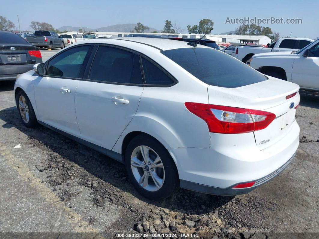 2014 Ford Focus Se White vin: 1FADP3F22EL118697