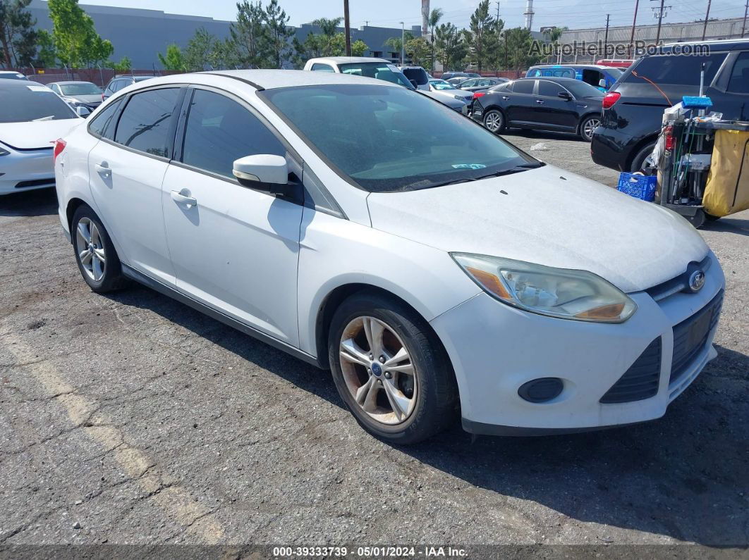 2014 Ford Focus Se White vin: 1FADP3F22EL118697