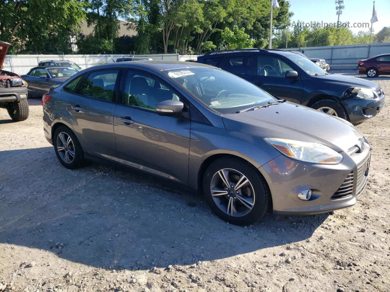 2014 Ford Focus Se Gray vin: 1FADP3F22EL125231