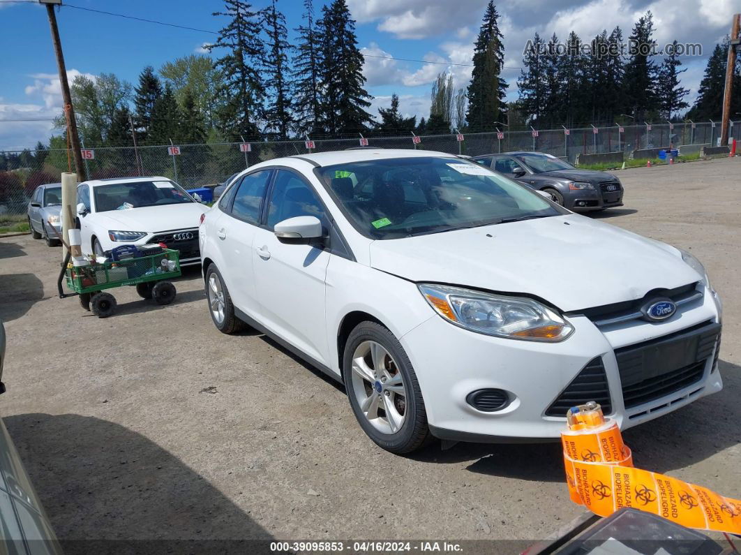 2014 Ford Focus Se White vin: 1FADP3F22EL132549