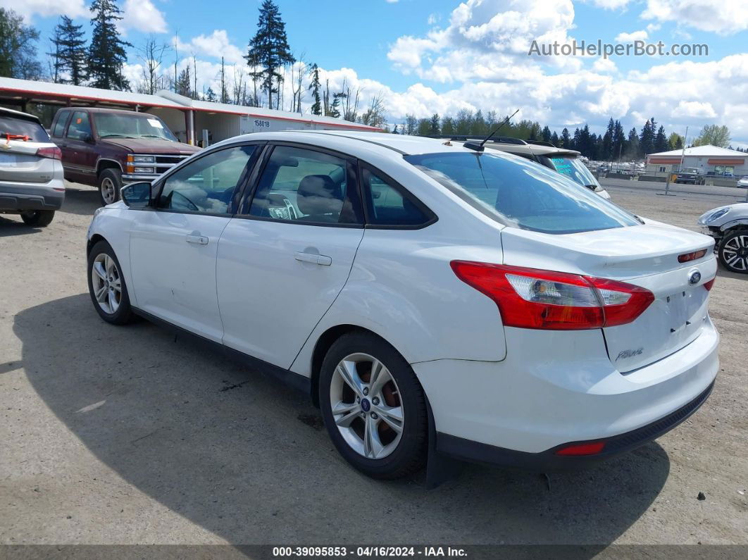 2014 Ford Focus Se White vin: 1FADP3F22EL132549