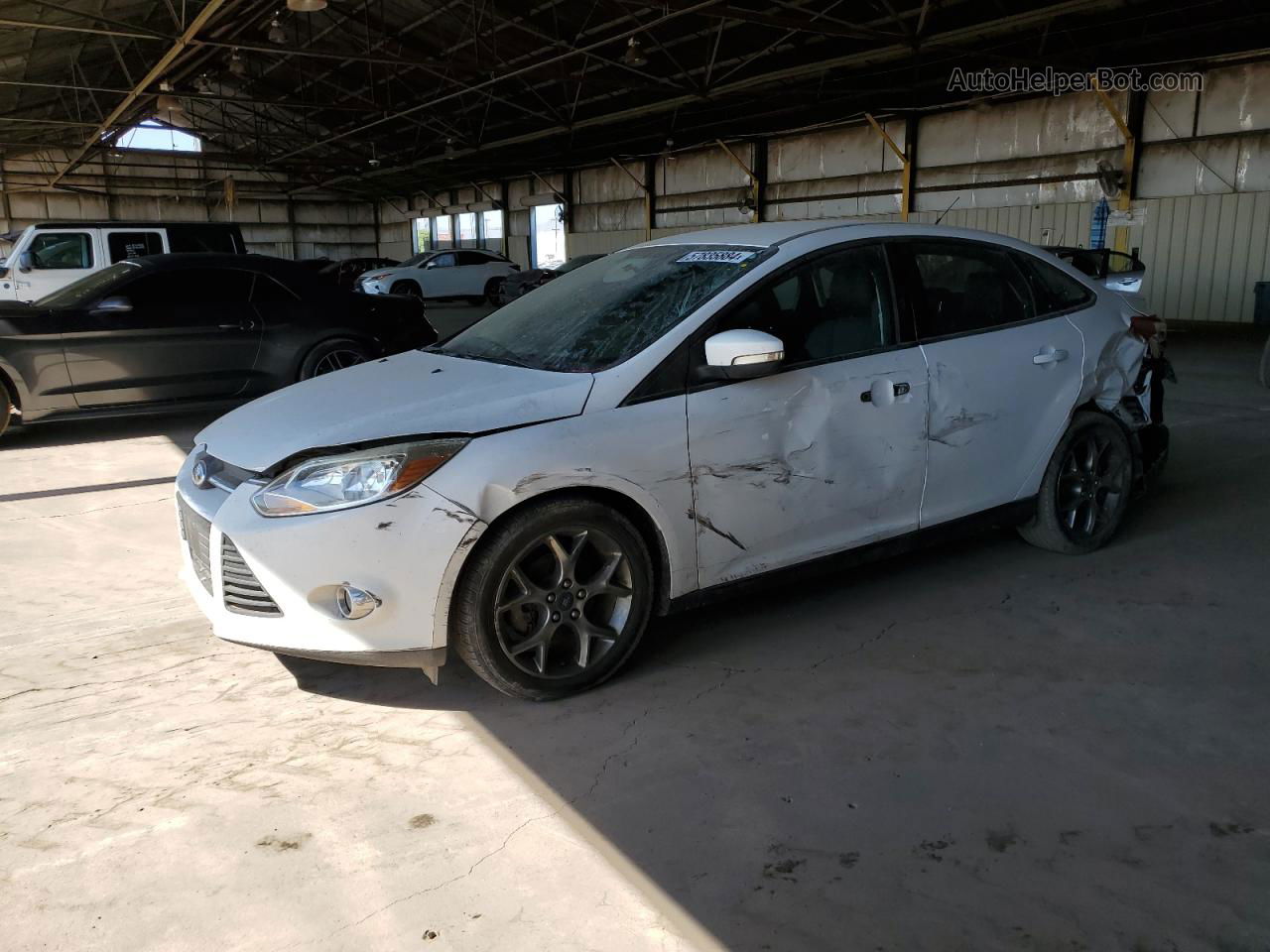 2014 Ford Focus Se White vin: 1FADP3F22EL174591