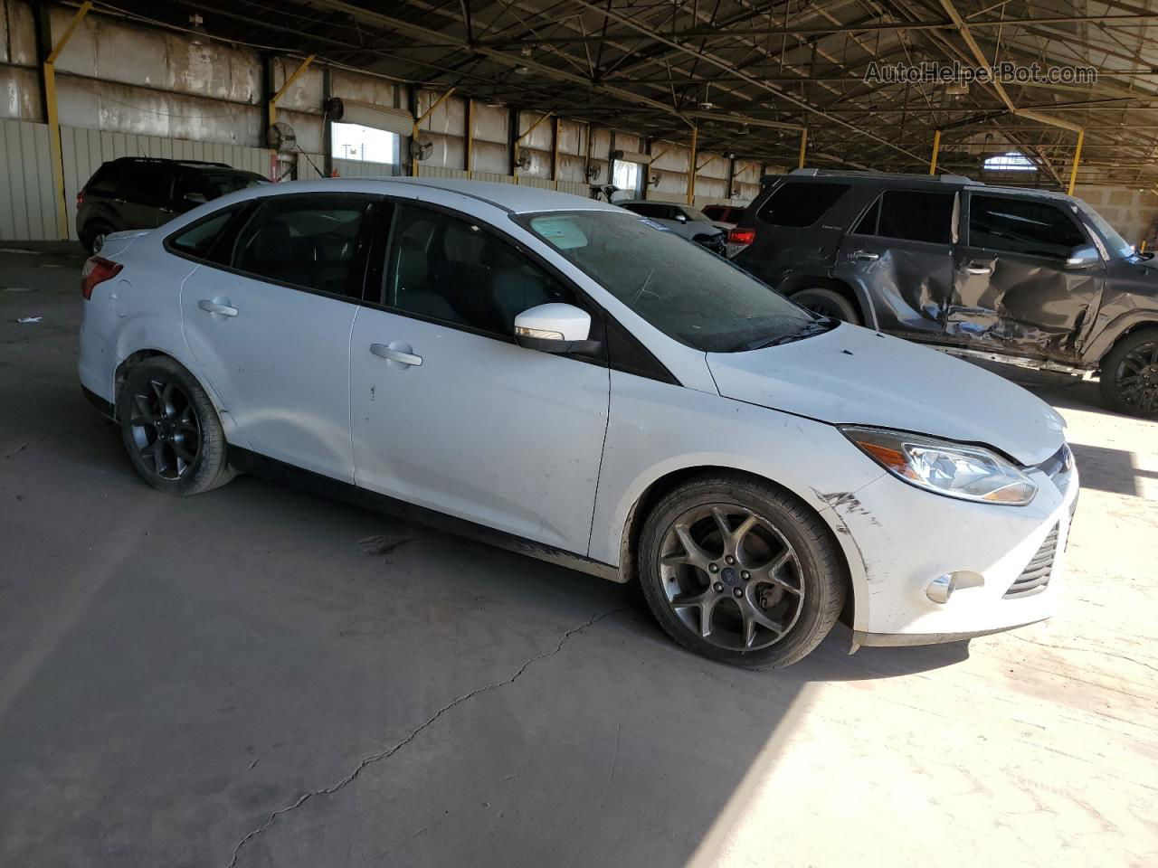 2014 Ford Focus Se White vin: 1FADP3F22EL174591