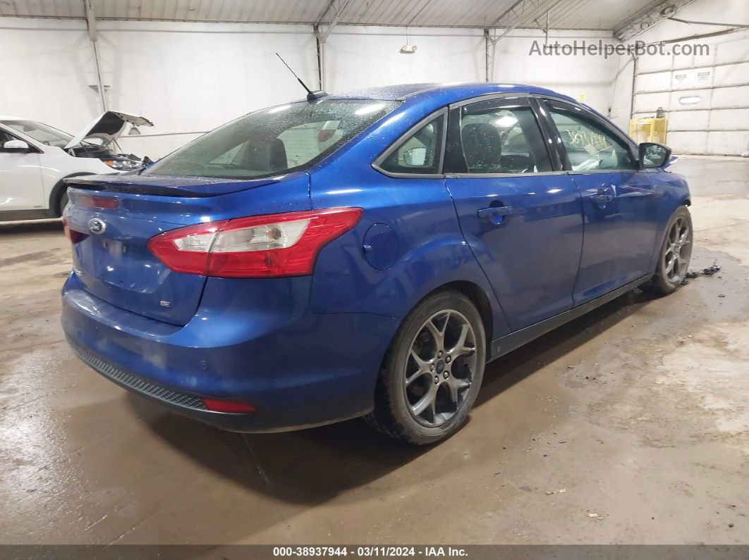 2014 Ford Focus Se Blue vin: 1FADP3F22EL240931