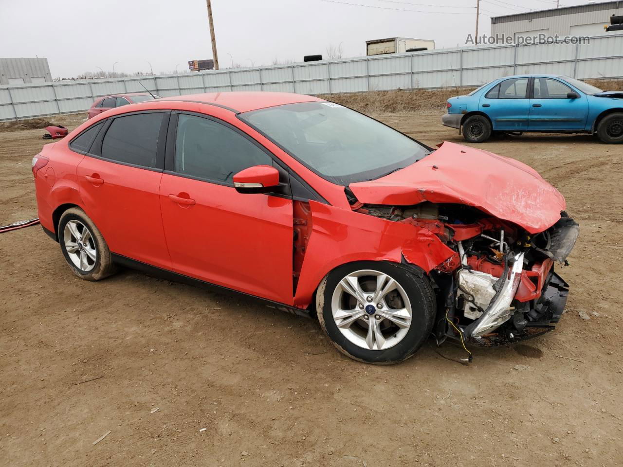 2014 Ford Focus Se Red vin: 1FADP3F22EL255543