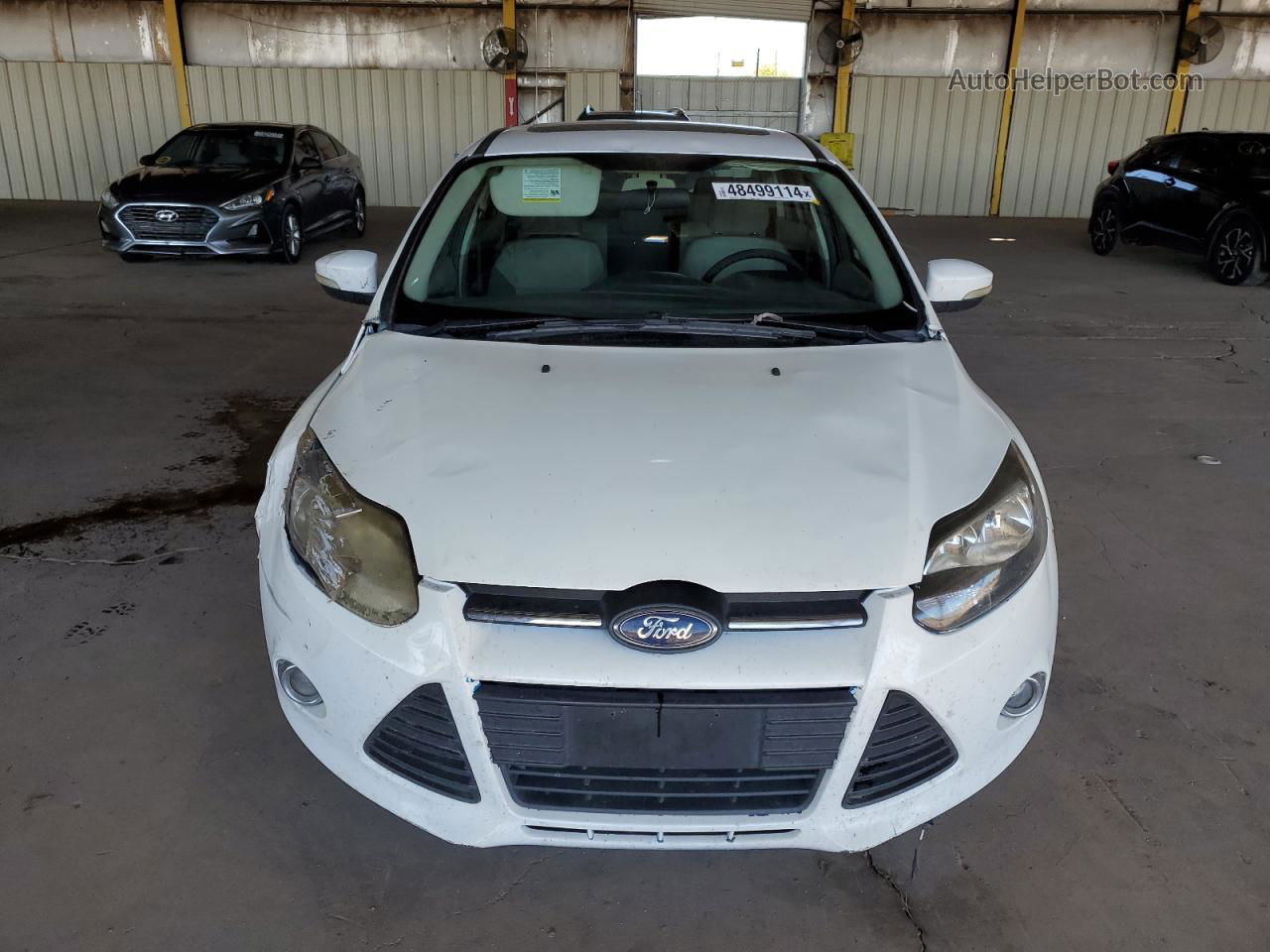 2014 Ford Focus Se White vin: 1FADP3F22EL260600