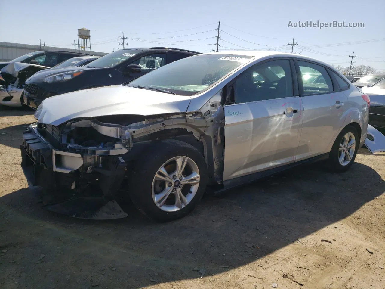 2014 Ford Focus Se Silver vin: 1FADP3F22EL265084