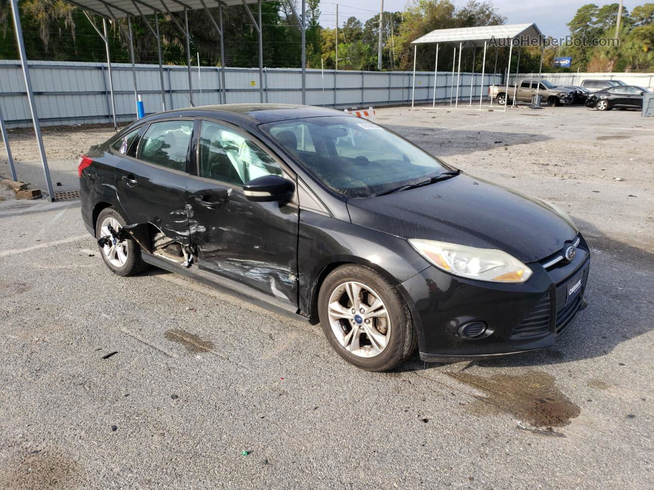 2014 Ford Focus Se Black vin: 1FADP3F22EL277302