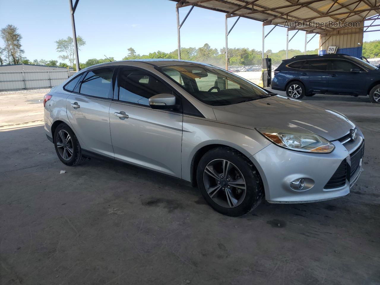 2014 Ford Focus Se Silver vin: 1FADP3F22EL284489