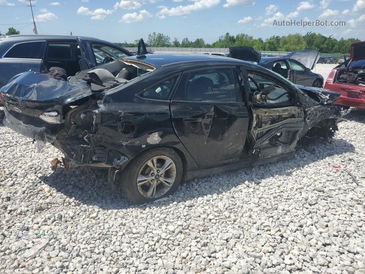 2014 Ford Focus Se Black vin: 1FADP3F22EL312520