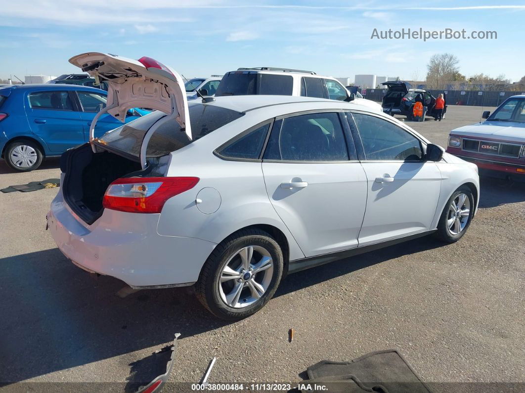 2014 Ford Focus Se White vin: 1FADP3F22EL399061