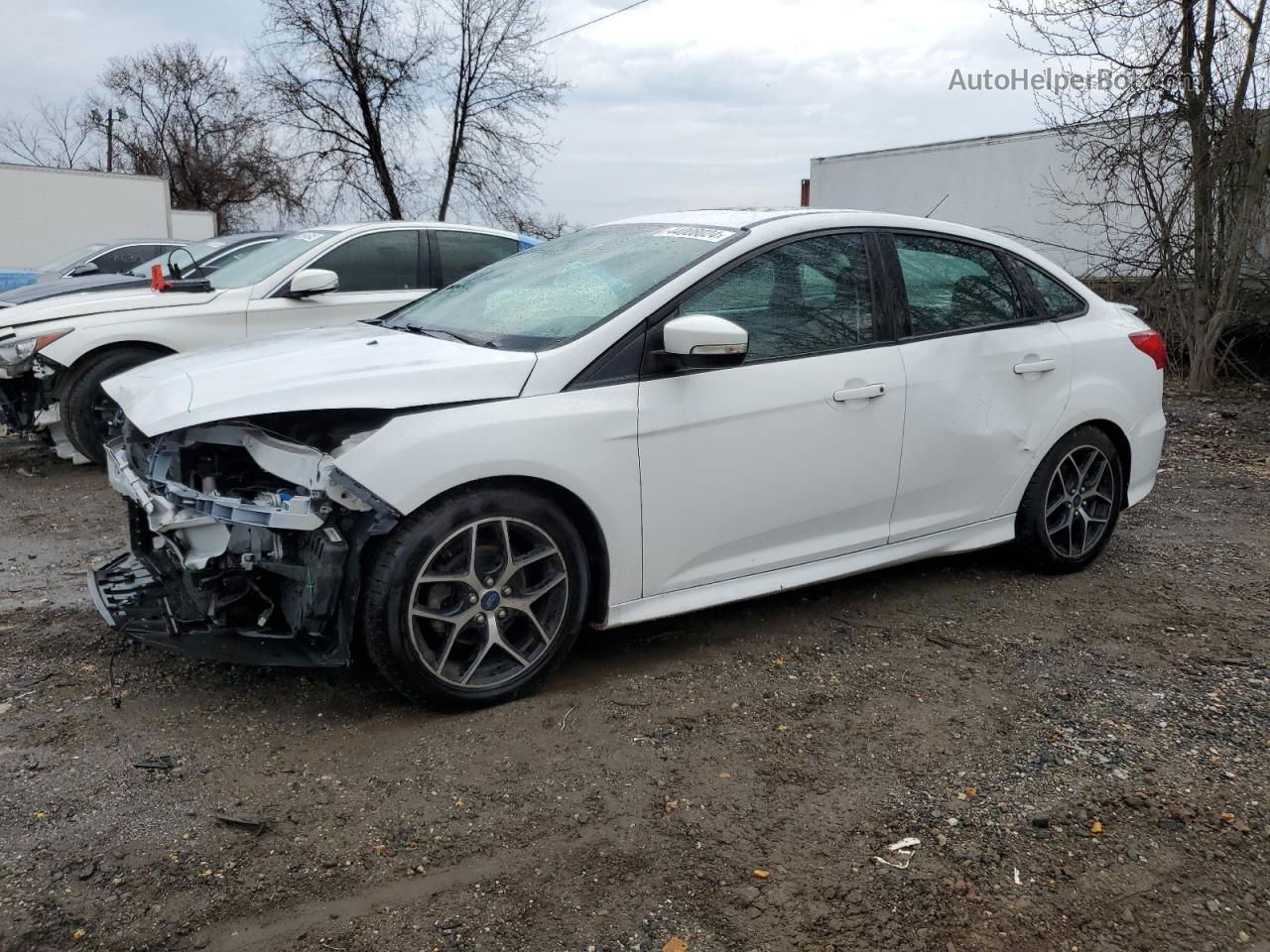 2015 Ford Focus Se White vin: 1FADP3F22FL312003