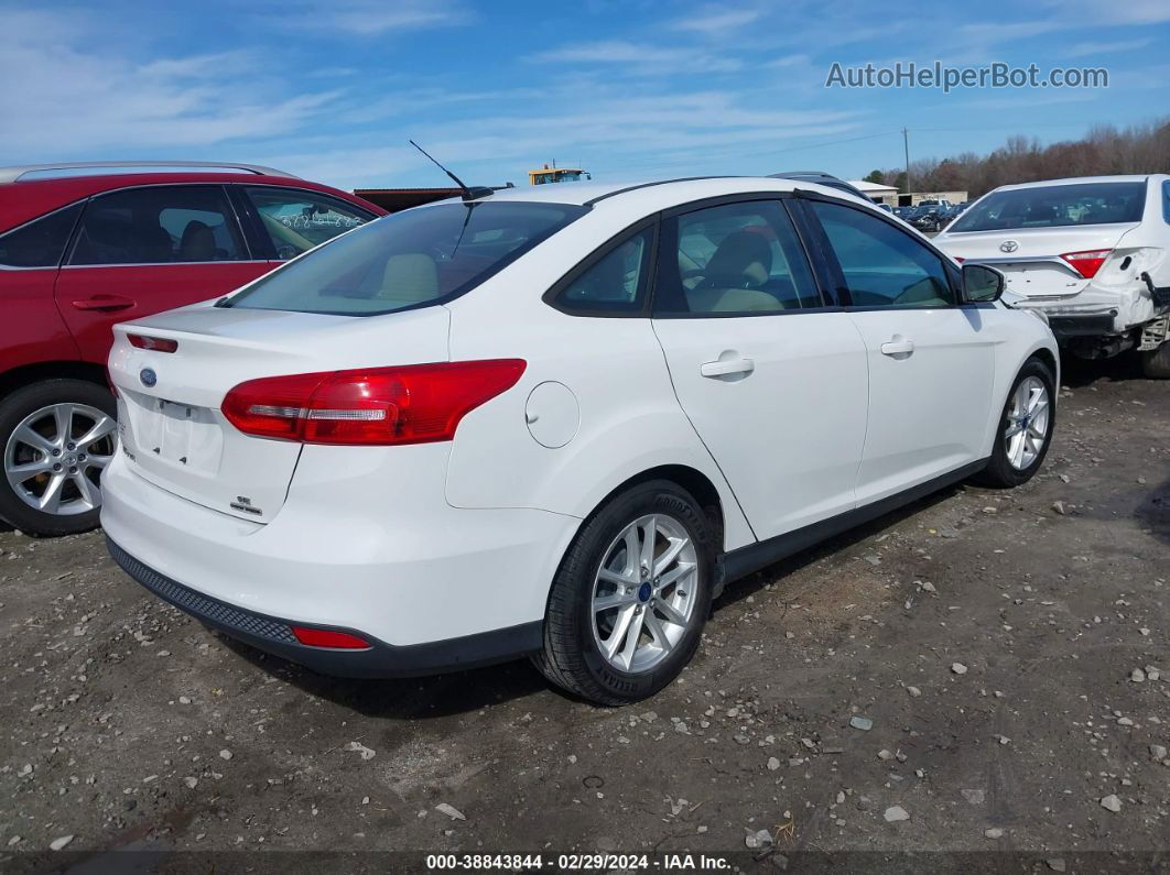 2016 Ford Focus Se White vin: 1FADP3F22GL264634