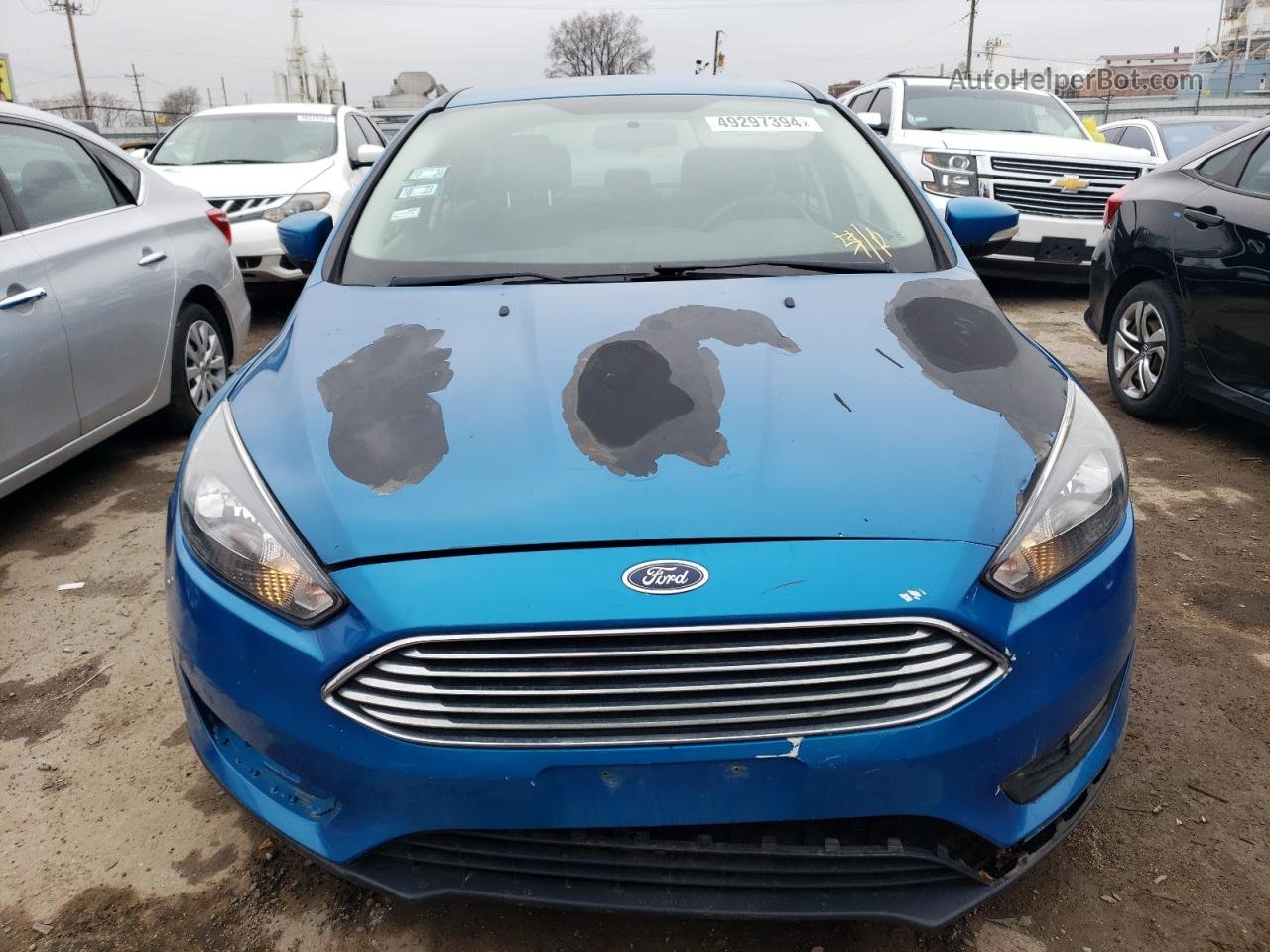 2016 Ford Focus Se Blue vin: 1FADP3F22GL368718