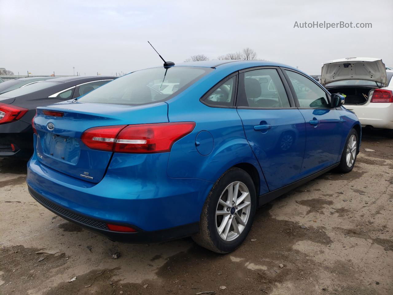 2016 Ford Focus Se Blue vin: 1FADP3F22GL368718