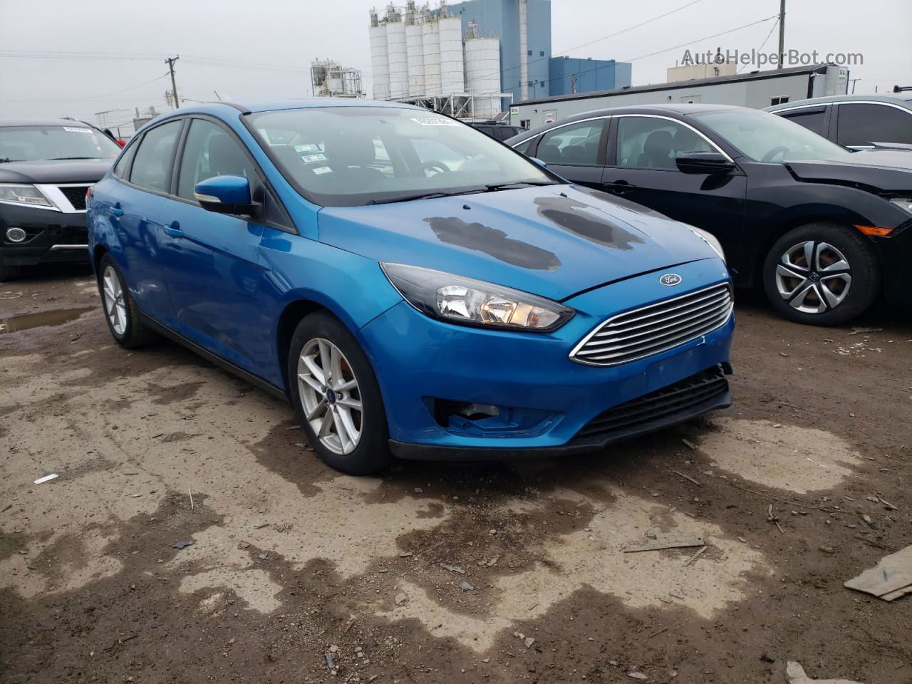 2016 Ford Focus Se Синий vin: 1FADP3F22GL368718