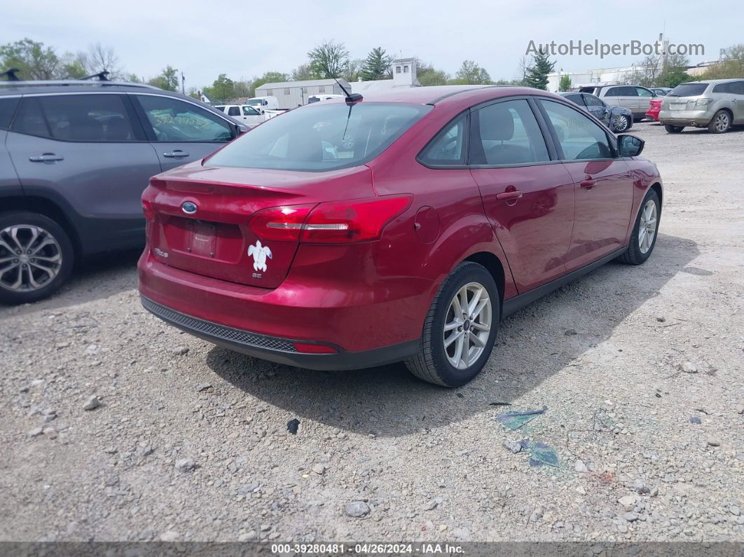 2017 Ford Focus Se Red vin: 1FADP3F22HL203981