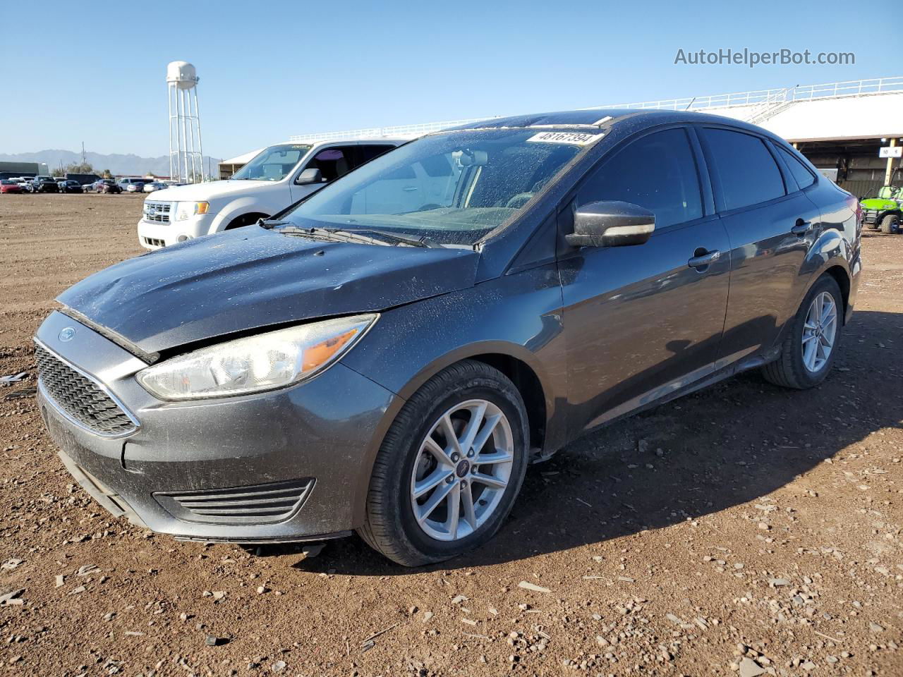 2017 Ford Focus Se Gray vin: 1FADP3F22HL304597