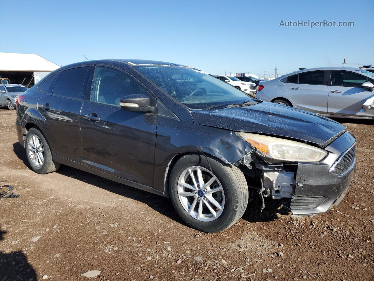 2017 Ford Focus Se Gray vin: 1FADP3F22HL304597