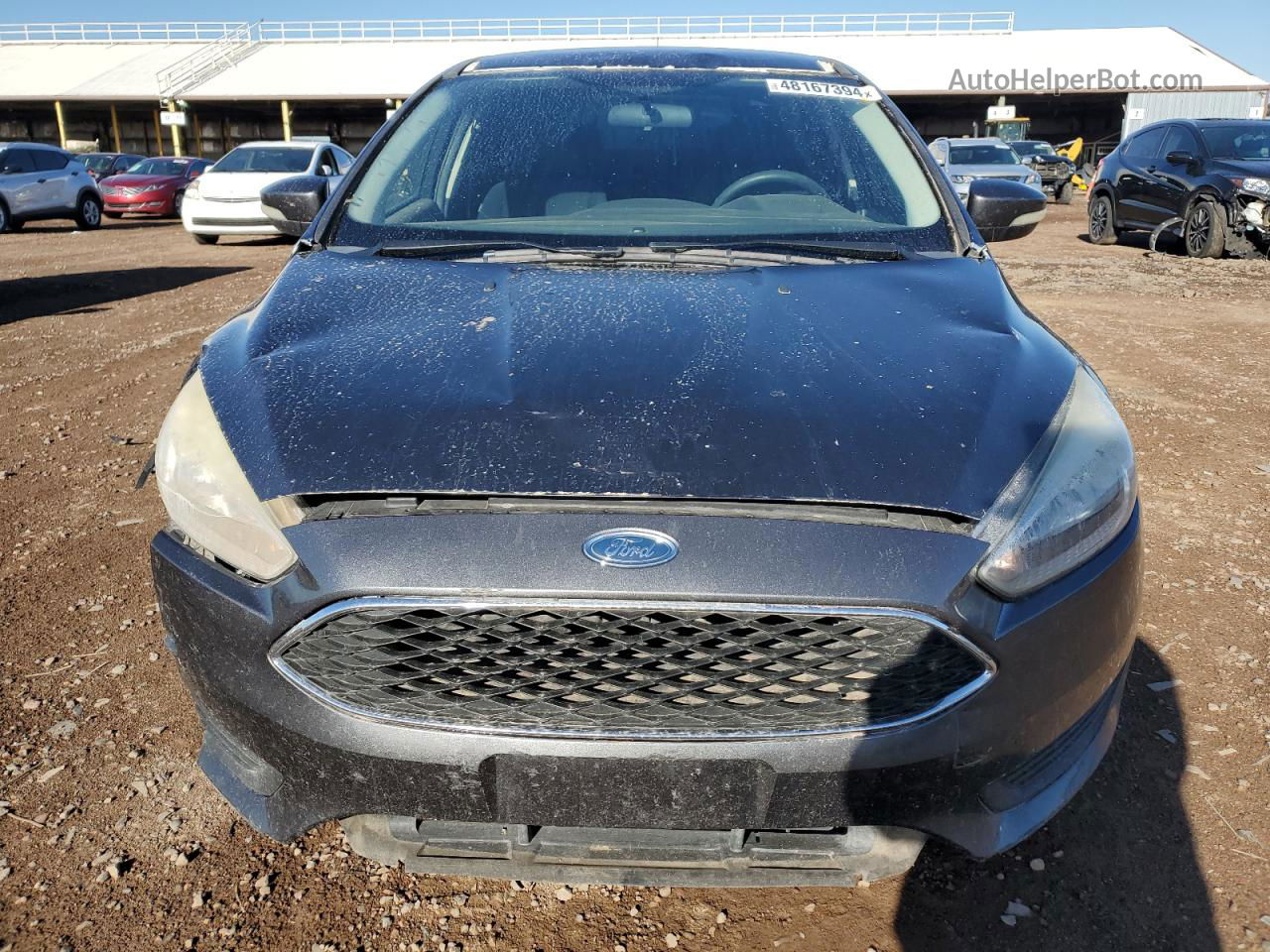 2017 Ford Focus Se Gray vin: 1FADP3F22HL304597