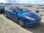 2018 Ford Focus Se Blue vin: 1FADP3F22JL319476