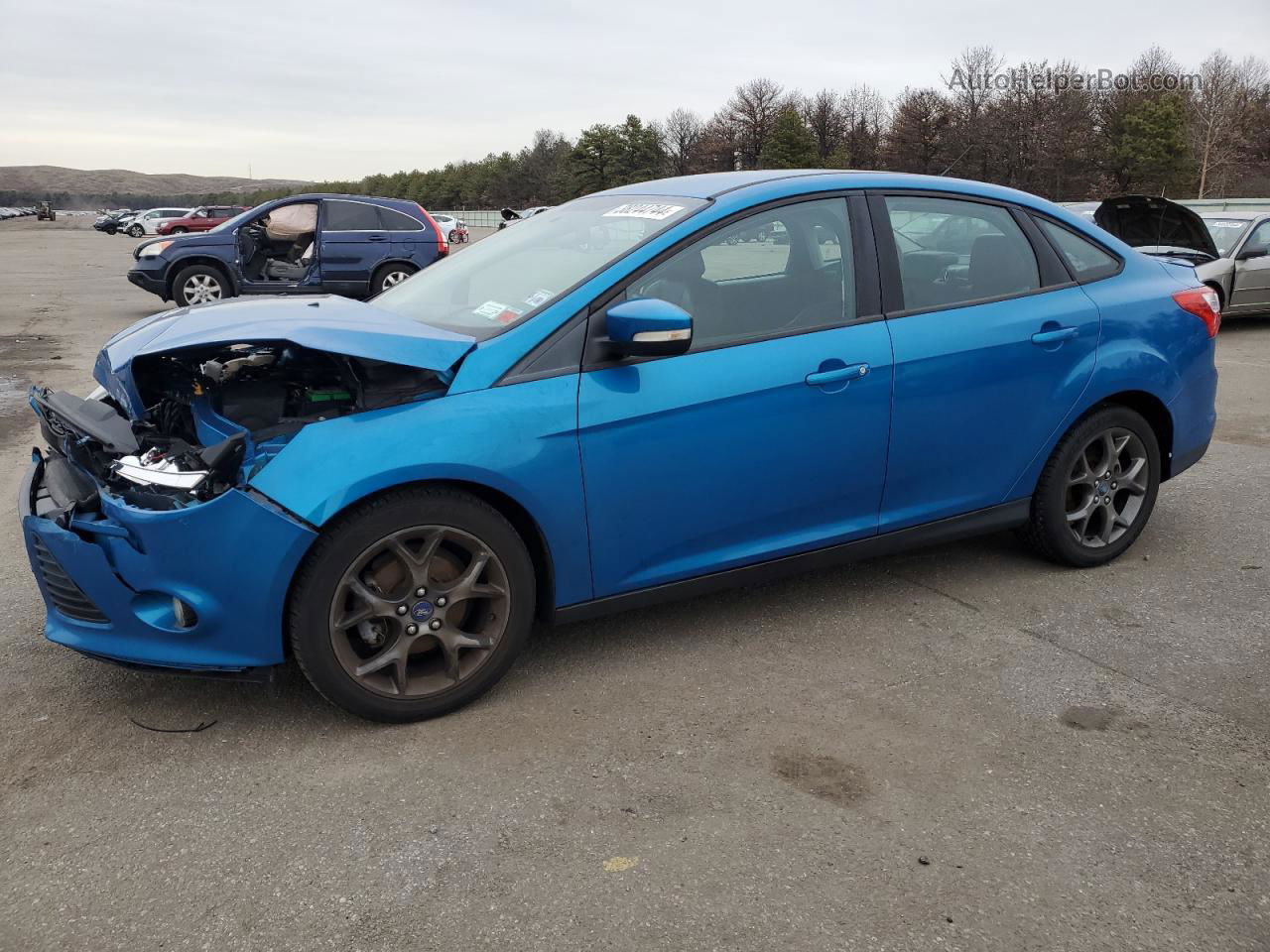 2013 Ford Focus Se Blue vin: 1FADP3F23DL110655