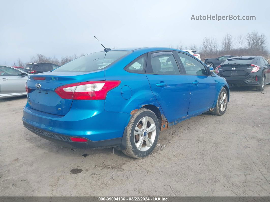 2013 Ford Focus Se Blue vin: 1FADP3F23DL166885