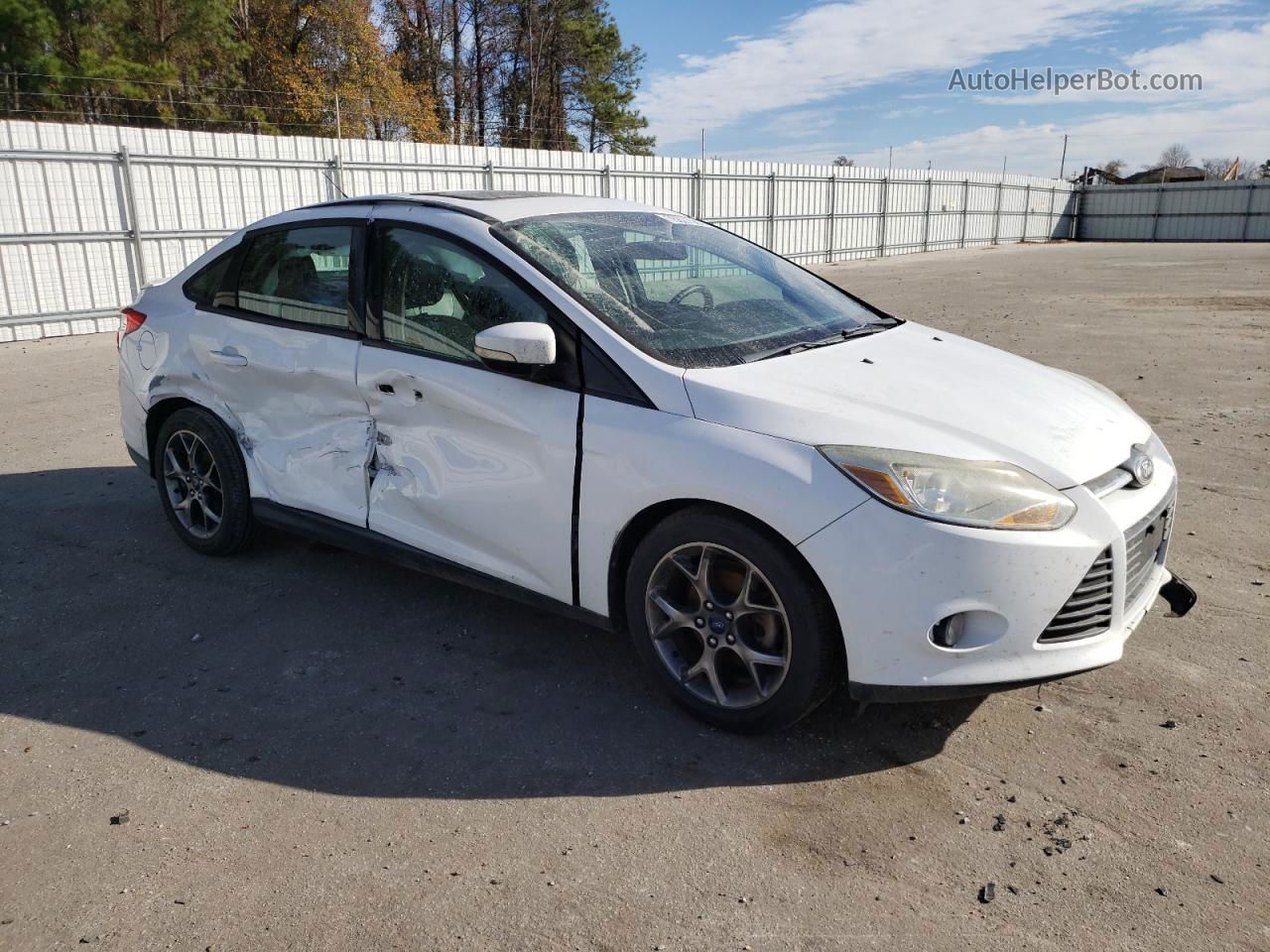 2013 Ford Focus Se White vin: 1FADP3F23DL266002