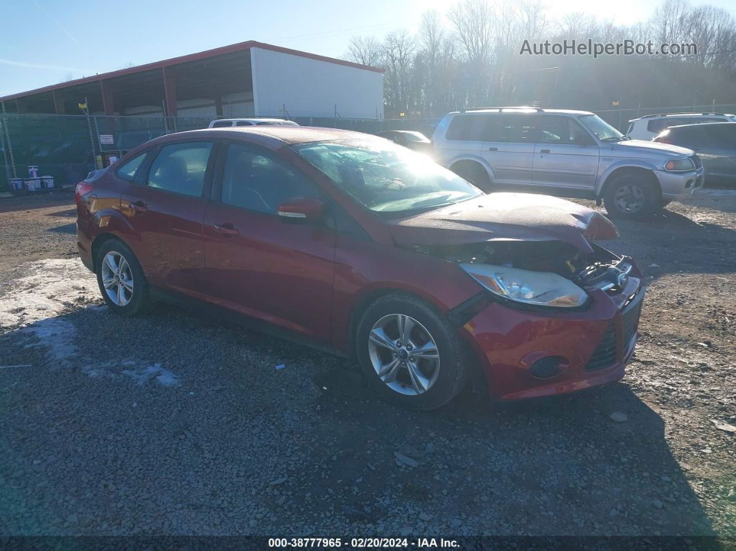 2013 Ford Focus Se Maroon vin: 1FADP3F23DL380386