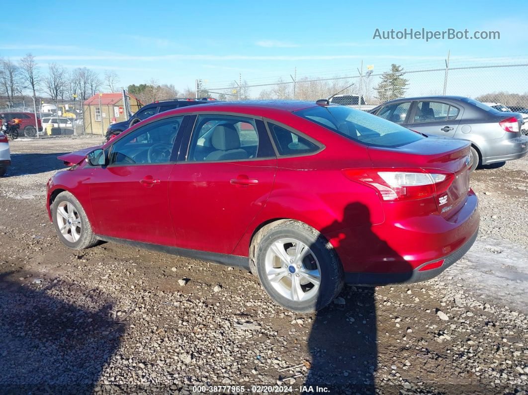 2013 Ford Focus Se Maroon vin: 1FADP3F23DL380386