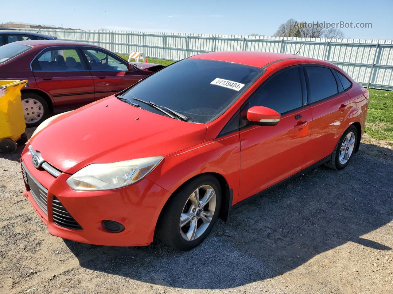 2014 Ford Focus Se Red vin: 1FADP3F23EL109958