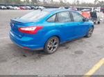 2014 Ford Focus Se Blue vin: 1FADP3F23EL233065
