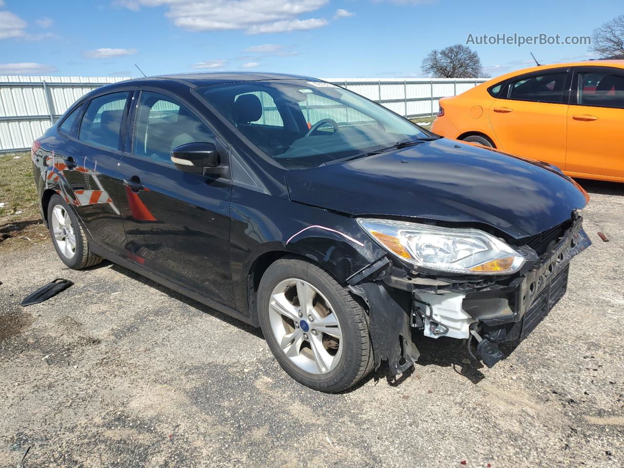 2014 Ford Focus Se Black vin: 1FADP3F23EL244941