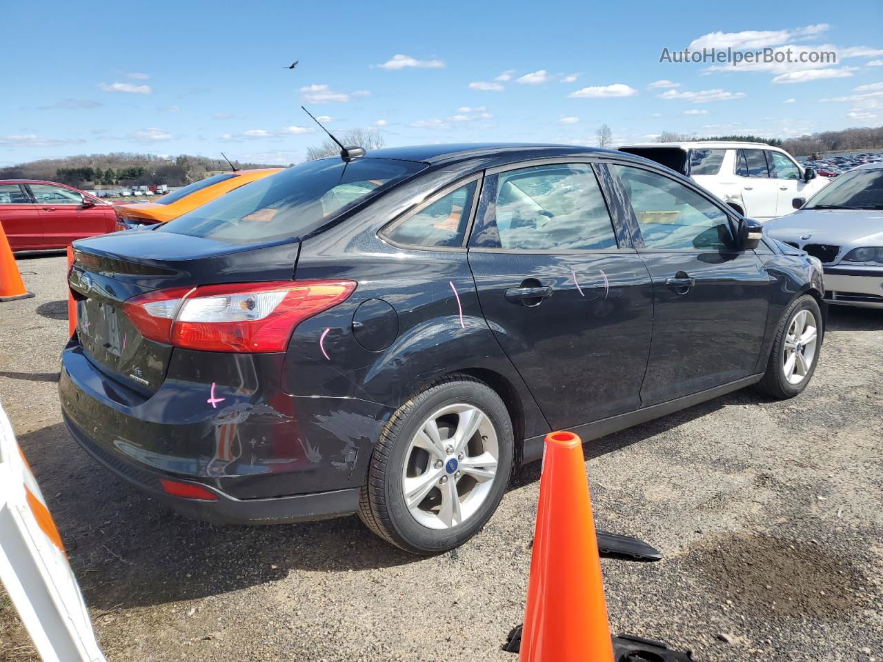 2014 Ford Focus Se Black vin: 1FADP3F23EL244941