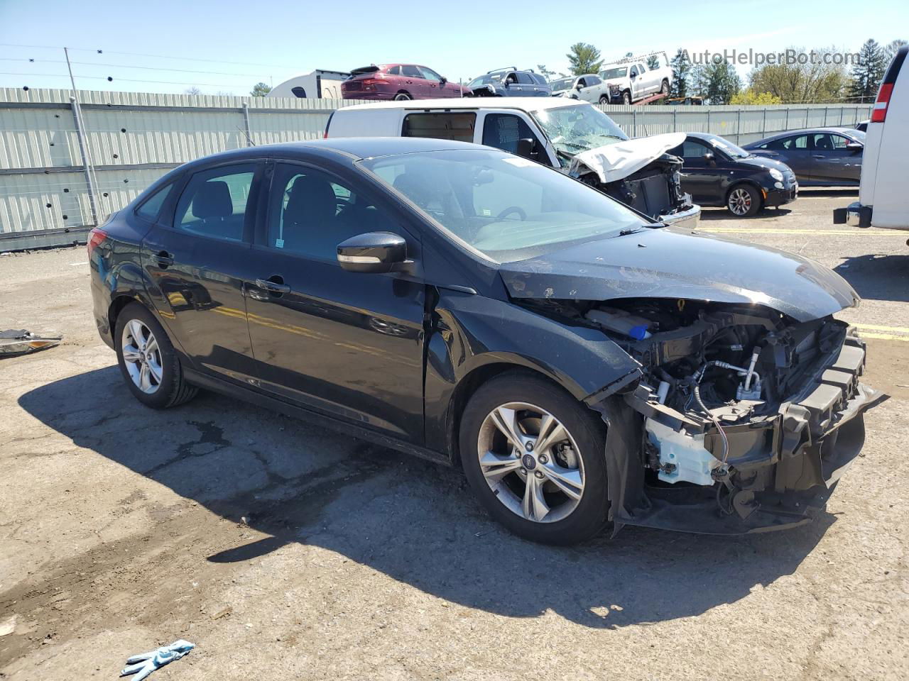 2014 Ford Focus Se Black vin: 1FADP3F23EL319816