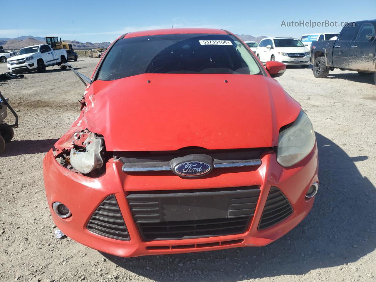 2014 Ford Focus Se Red vin: 1FADP3F23EL327883