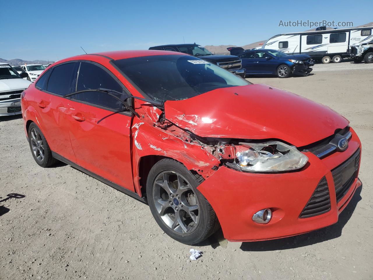 2014 Ford Focus Se Red vin: 1FADP3F23EL327883