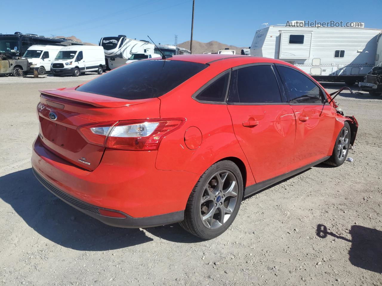 2014 Ford Focus Se Red vin: 1FADP3F23EL327883