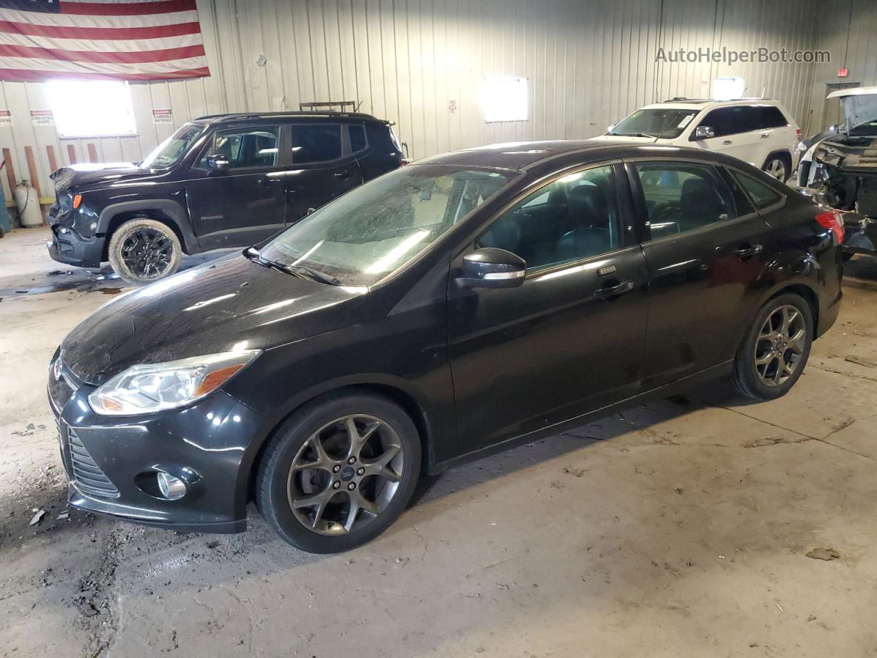 2014 Ford Focus Se Black vin: 1FADP3F23EL346661