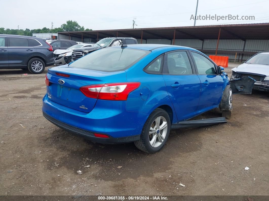 2014 Ford Focus Se Blue vin: 1FADP3F23EL388537