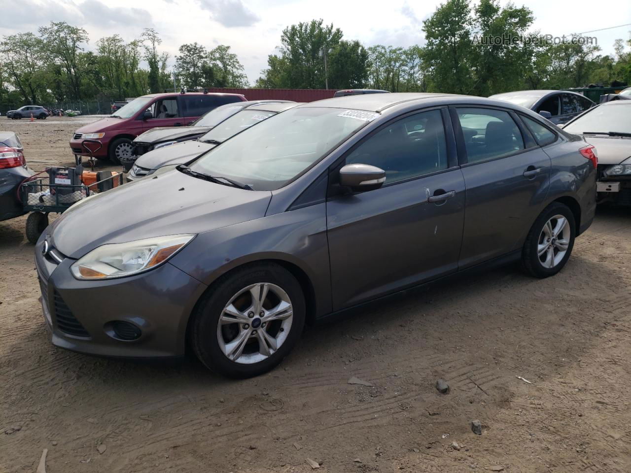 2014 Ford Focus Se Gray vin: 1FADP3F23EL448669